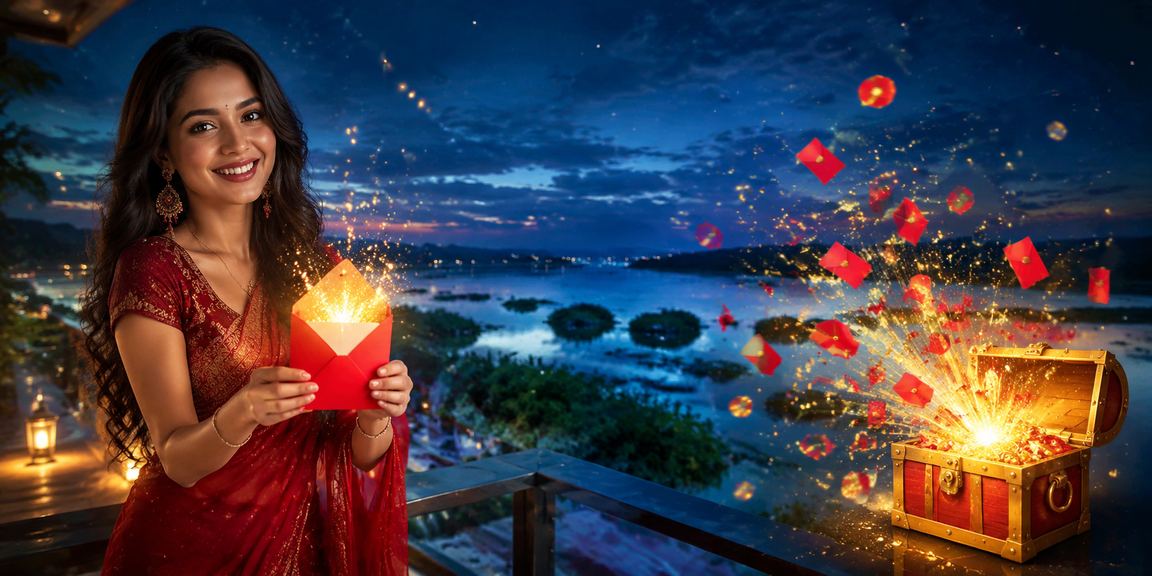 বাংলাদেশের সমুদ্র সৈকতে লাল উপহার ব্যাগ অফারের প্রচার